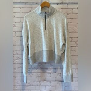 Danskin Women's Light Gray Half-Zip Sweatshirt